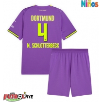 Camiseta Borussia Dortmund Nico Schlotterbeck #4 Tercera Equipación para niños 2026-27 manga corta (+ pantalones cortos)